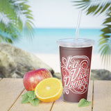 Plastic Tumbler with Straw