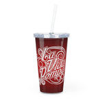 Plastic Tumbler with Straw