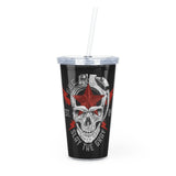 Plastic Tumbler with Straw