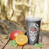 Plastic Tumbler with Straw