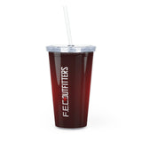 Plastic Tumbler with Straw
